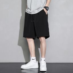 thumbnail for Men's Ice Silk Shorts, Boys' Summer 2026 Sports Trendy Brand Casual Men's Summer Thin Quick-Dry Beach Pants