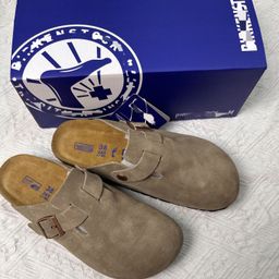 thumbnail for Bk Genuine Leather Half-Pack Slippers in Stock Boken Cork Toe Cap for Men and Women, Fashionable and Versatile Casual Outer Wear