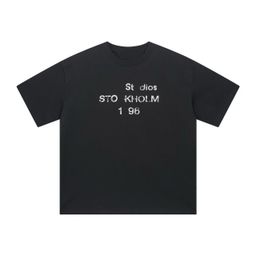 thumbnail for Smiley Face Patchwork Print 1996 Short-Sleeve T-Shirt with Letters and Numbers, Short-Sleeve Logo T-Shirt, Trendy Brand, Original Style