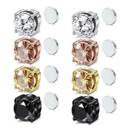 thumbnail for Stainless Steel Magnet Earrings Men&#039;s Earrings Round Electroplated Men&#039;s Earrings Cross-Border Hot Selling Fashion Circle Trendy Men