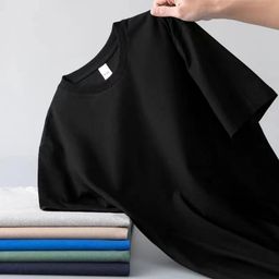 thumbnail for Foreign trade running volume 180g pure white milk silk short sleeve men's T-shirt men's loose casual bottoming shirt summer jacket