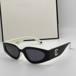 thumbnail for Top-tier Channel Sunglasses for Women, Cat Eye Black and White Color-Block Panel High-End Sunglasses, Super Cool Sunglasses CH6056