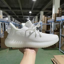thumbnail for Tênis Esportivo Masculino QKZ Yeezy Jokeye Zhan Coconut 350v2 Edição Limitada Ásia Terracotta Warriors BASF Original Explosivo com Sola Grossa