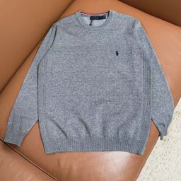 thumbnail for Foreign trade cross-border pony high-quality embroidered stand collar half-zipper knit sweater, short-sleeve couple's style, loose 26