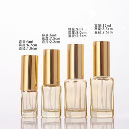 thumbnail for Wholesale Colored Glass Spray Bottle 3ml Square Perfume Bottles 6ml Travel Pack Cosmetic Small Sample Bottle Empty Bottle