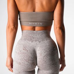 thumbnail for NVGTN European and American seamless yoga pants peach hip high waist three-point running fitness sports shorts breathable and quick drying