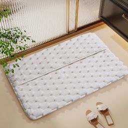 thumbnail for Memory foam bathroom mat home toilet absorbent floor mat shower room door wipe mat quick-drying bathroom door mat