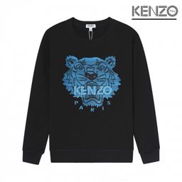 thumbnail for Dropshipping 2023 Spring and Autumn New Trendy Brand Tiger Head Letter Patch Embroidery Couple Style Terry Crew Neck Sweatshirt