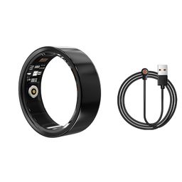 thumbnail for Novo modelo transfronteiriço R02, anel inteligente vestível para contagem de passos, monitoramento do sono, esportes, Bluetooth, oxigênio no sangue, frequência cardíaca e saúde.