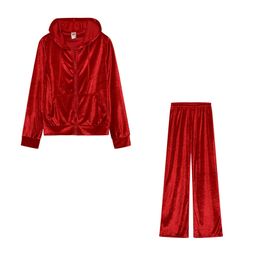 thumbnail for 2022 autumn and winter new products Amazon ebay fashion hot drill Korean velvet sports and leisure suit two-piece