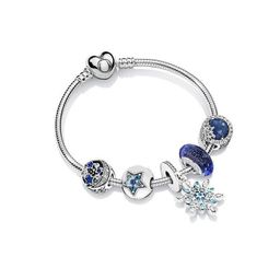 thumbnail for Conjunto de pulseiras de viagem com estrelas folheadas a prata Panjia S925, sucesso de vendas transfronteiriço, elegante e fashion para mulheres.