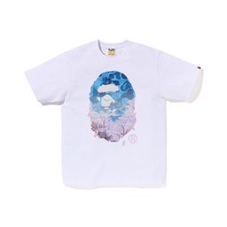 thumbnail for Cross-Border Wholesale Supply of Export Trendy Brand 260g Heavyweight Bape Ape Head Shark Short-Sleeved Shark Monkey T-Shirt