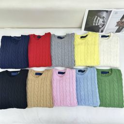 thumbnail for RL Ralph pony embroidery Fall/Winter crewneck twist long-sleeved knit sweater for a loose fit