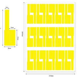 thumbnail for Production and processing A4 color wire sticker printable waterproof tear-resistant wire P-shaped cable label