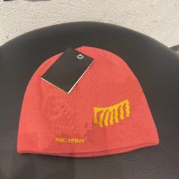 thumbnail for Autumn and winter R letter jacquard wool cap thickened large version flanging men&#039;s and women&#039;s all-match warm cap bird cold cap ~