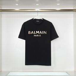 thumbnail for 长期巴尔曼BALMAIN印花短袖T恤来图设计字母图案现货潮牌跨境爆款