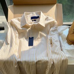thumbnail for Autumn 2025 Blue Striped Cotton Linen Long Sleeve Shirt Loose Thin Linen Shirt Women Casual Top