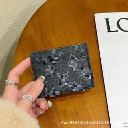 thumbnail for Venda direta da fábrica, porta-cartões flip esquerda-direita em estoque, bolsa de armazenamento de marca da moda, porta-moedas com monograma para vários cartões, presente de luxo