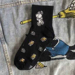 thumbnail for Women's Mid-Calf Socks Trendy Cartoon Snoopy Socks Men's Couple Versatile Internet Celebrity Sports Socks Ins Socks