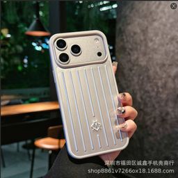 thumbnail for New Aluminum Alloy Apple Pink Luggage All-Inclusive is suitable for Apple iPhone17 16 15 14 mobile phone case