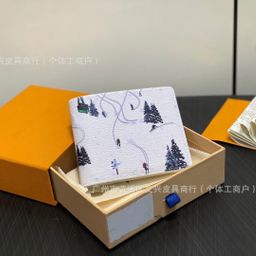 thumbnail for Foreign Trade Supply Animal and Plant Travel Passport Holder Wallet Card Holder Printed Short Folding Thin Business Leather Wallet