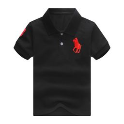 thumbnail for Bala Ker Boys and Girls Short-Sleeved T-Shirt Pure Summer Kidsren&#039s Pure Color Lapel Size Middle Kidsren Polo Shirt Trendy and Cool