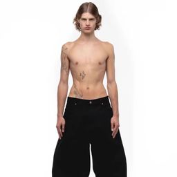 thumbnail for High version No faith studios original cow scimitar three-dimensional cut Baggy Japanese red-eared red-rimmed jeans