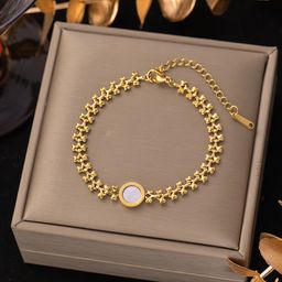 thumbnail for No fading new titanium steel bracelet women&#039s versatile ins style bracelet fashion bracelet jewelry girls high sense