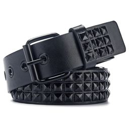 thumbnail for New Rivet Belt Women's Heavy Metal Belt Men's and Women's Y2K Belt European Punk Rock Jeans Belt Belt