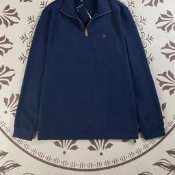 thumbnail for RL Raff pony standard American half zipper lapel polo vintage loose couple sweatshirt women's long sleeve sweatshirt men