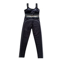 thumbnail for Y9006 European and American Cross-Border Women's Clothing Summer New Style Letter Fashion Yoga Sports Casual Two-Piece Set