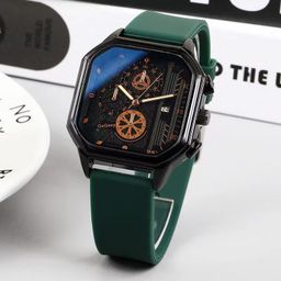 thumbnail for New Fashionable and Versatile Large Dial Men&#039s Watch for Students, Middle and High School Students, Youth Life, Waterproof Temperament Quartz