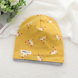 thumbnail for Gorro holgado de una sola capa con bloques de color para niños, gorro tipo jersey para bebés a prueba de viento para primavera y otoño, gorro estampado para niños y niñas, novedad de 2025.