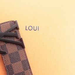 thumbnail for L Cross-Border Export White V Presbyopic Belt International Brand Men's Belt Plaid Belt Letter Buckle Presbyopic Belt