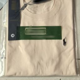 thumbnail for Comércio exterior Paul T-shirt LF pony logo bordado feminino em torno do pescoço manga curta de algodão puro meia manga moletom masculino versátil camisa de fundo na moda