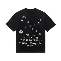 thumbnail for Cross-Border Exclusive Mm6 Margiela Classic Alphanumeric Print Casual Fashion Personalized Short-Sleeved T-Shirt for Men and Women