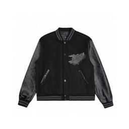 thumbnail for 高版本跨境驴家 V家秋冬季新款字母刺绣棒球服男女休闲夹克外套衣