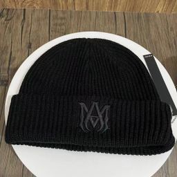 thumbnail for Amiri Casual Style Unisex High-Quality Knitted Embroidered Letter Beanie Hat Couple's Knitted Hat in Stock