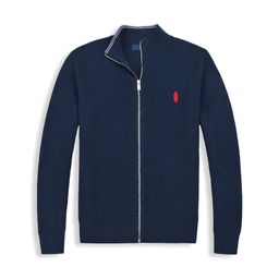 thumbnail for Cross border men's sweater fall/winter stand collar twist knit sweater business casual wool blend pull-up sweater