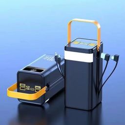 thumbnail for Carregador portátil de alta capacidade de 200000 mAh com carregamento super rápido de 120W e cabo embutido para uso externo.