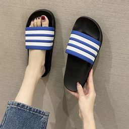 thumbnail for Casal estilo coreano clássico de três barras verão casual sandálias e chinelos de sola macia Internet celebridade na moda masculina sandálias e chinelos sapatos de praia