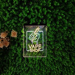 thumbnail for Electronic cigarette two-color neon led decoration BARopen bar SMOKE light 3D acrylic engraved USB