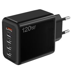 thumbnail for 4PD USB mobile phone charger 120W European and American British fast charging head for millet apple Typec multi-port adapter