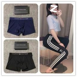 thumbnail for New Tommy Underwear Men&#039;s Boxer Briefs Cotton Free Shipping Bagged Pants Mid-Waist Boxer Briefs Shorts Breathable