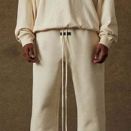 thumbnail for 2022FW flannel trousers flocking print ESSENTIALS trendy brand plush trousers cross-border hot sale