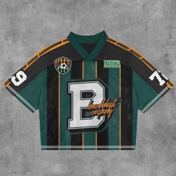 thumbnail for Foreign Trade Men&#039s Casual Rugby Uniforms Basketball European and American Retro Short-Sleeved T-Shirts Hip-Hop Sports Style High Street Jersey T-Shirts