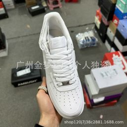 thumbnail for Venta directa de fábrica de Putian, zapatillas deportivas Air Force One AF1 para hombre y mujer, zapatillas bajas de piel de vaca, color blanco puro