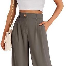 thumbnail for 2024 Europe and America Amazon dress pants women's wide leg pants work business casual loose high waist casual pants