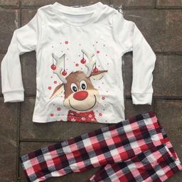 thumbnail for 2025ebay New Christmas Elk Parent-Child Wear Cross Border Digital Printing Long Sleeved Pajamas Set Loungewear Factory