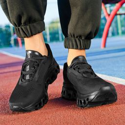 thumbnail for Tênis esportivos da moda 2024 para comércio exterior, tênis de corrida com amortecimento masculino, respiráveis, tecido respirável, tênis masculinos para casais